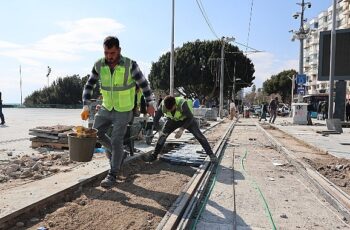 Nostalji tramvay hattında çalışmalar hızla ilerliyor