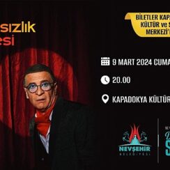 Ünlü sanatçı Cengiz Küçükayvaz'ın oynadığı &apos;Bir Başarısızlık Hikayesi' adlı tiyatro oyunu, 9 Mart Cumartesi günü Nevşehir'de sahnelenecek