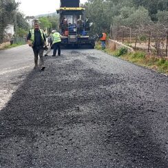 Bodrum'da Sıcak Asfalt Çalışmaları