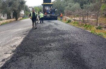 Bodrum'da Sıcak Asfalt Çalışmaları