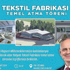 Yahyalı'da Yeni Tekstil Fabrikasının Temeli Atılıyor: 200 Kişiye İş İmkânı Sağlanacak