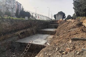 Sezai Karakoç yaya üstgeçidinin yapımına başlandı