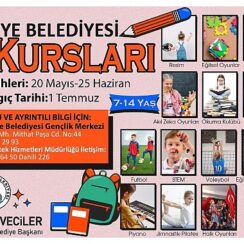 Burhaniye Belediyesi Gençlik Merkezi yıl boyunca sürdürdüğü kurslarını yaz tatilinde de artırarak devam ettirecek