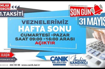 Canik’te Vezneler Hafta Sonu Açık