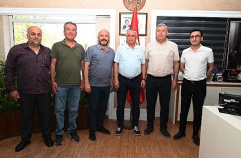 DİSK Antalya Şube Başkanı Vedat Küçük'ten Başkan Topaloğlu'na ziyaret