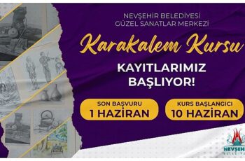 Nevşehir Belediyesi Güzel Sanatlar Merkezi’nde çocuk, genç ve yetişkinler için “Karakalem Resim Kursu” açılacak