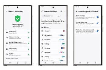 Samsung Galaxy’nin Güvenlik ve Gizlilik Panosu sayesinde kişisel verilerin kontrolü tamamen kullanıcının elinde