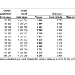 Tüik: Türkiye’de 235 bin 71 adet ölümlü yaralanmalı trafik kazası meydana geldi