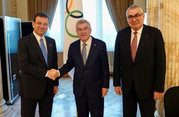 Ekrem İmamoğlu, Uluslararası Olimpiyat Komitesi Başkanı Thomas Bach ile Romanya’nın başkenti Bükreş’te bir araya geldi