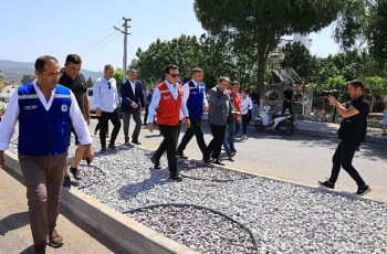 Muğla Büyükşehir Belediye Başkanı Ahmet Aras Bodrum’da devam eden Mumcular ve Yalıkavak yol çalışmalarını yerinde inceledi