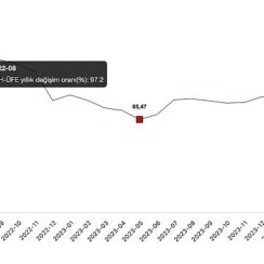 Tüik: Hizmet Üretici Fiyat Endeksi (H-ÜFE) yıllık %84,60 arttı, aylık %1,63 arttı