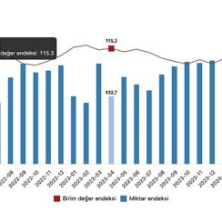 Tüik: İhracat birim değer endeksi %1,9 azaldı