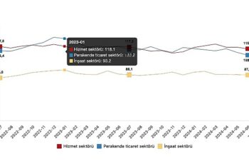 Tüik: Güven endeksi hizmet sektöründe %1,1 azaldı, perakende ticaret sektöründe %1,5 azaldı, inşaat sektöründe %0,9 azaldı