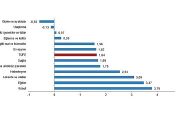 Tüik: Tüketici fiyat endeksi (TÜFE) yıllık %71,60, aylık %1,64 arttı