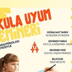 Milas Belediyesi tarafından okula yeni başlayacak öğrencilerin velileri için ‘Okula Uyum Semineri’ gerçekleştirilecek.