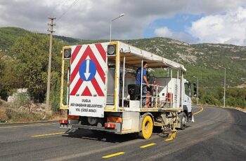 Muğla Büyükşehir Ekipleri 10 bin 109 km Çizgi Çalışması Yaptı