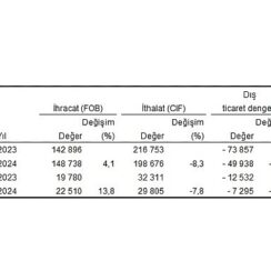 Tüik: Temmuz ayında genel ticaret sistemine göre ihracat %13,8 arttı, ithalat %7,8 azaldı