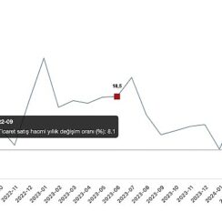 Tüik: Ticaret satış hacmi yıllık %1,1 azaldı, perakende satış hacmi yıllık %8,6 arttı