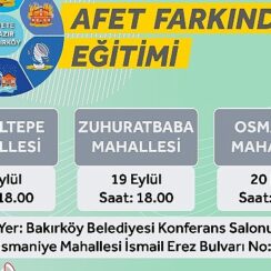 Bakırköy Belediyesi’nden Afet Farkındalık Eğitimi