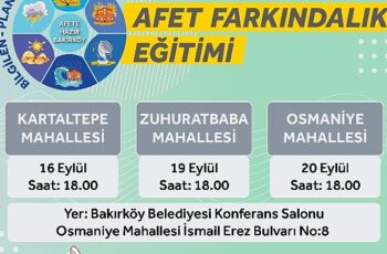 Bakırköy Belediyesi’nden Afet Farkındalık Eğitimi