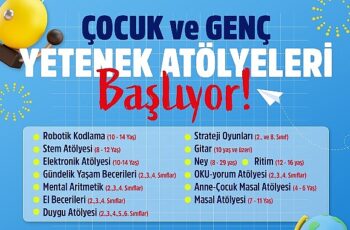 Çocuk ve Genç Yetenek Atölyeleri başlıyor