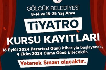 Gölcük Belediyesi tiyatro kursu kayıtları başladı.