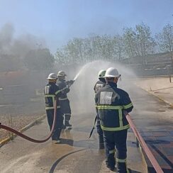 İtfaiyeden Polisan acil durum ekiplerine eğitim