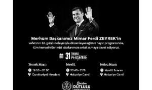 Büyükşehir Belediyesi’nden Merhum Başkan Ferdi Zeyrek için Anma Programı