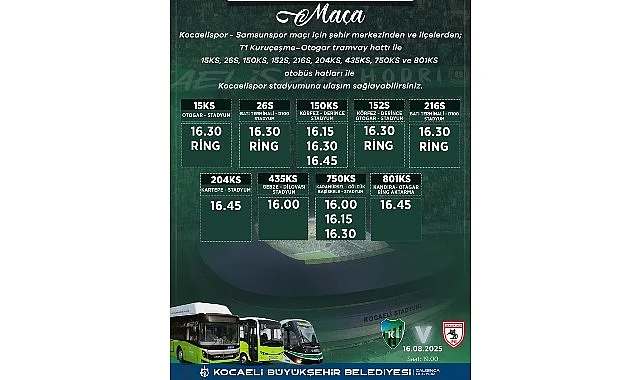 Tüm yollar Büyükşehir’le Kocaeli Stadı’na çıkar